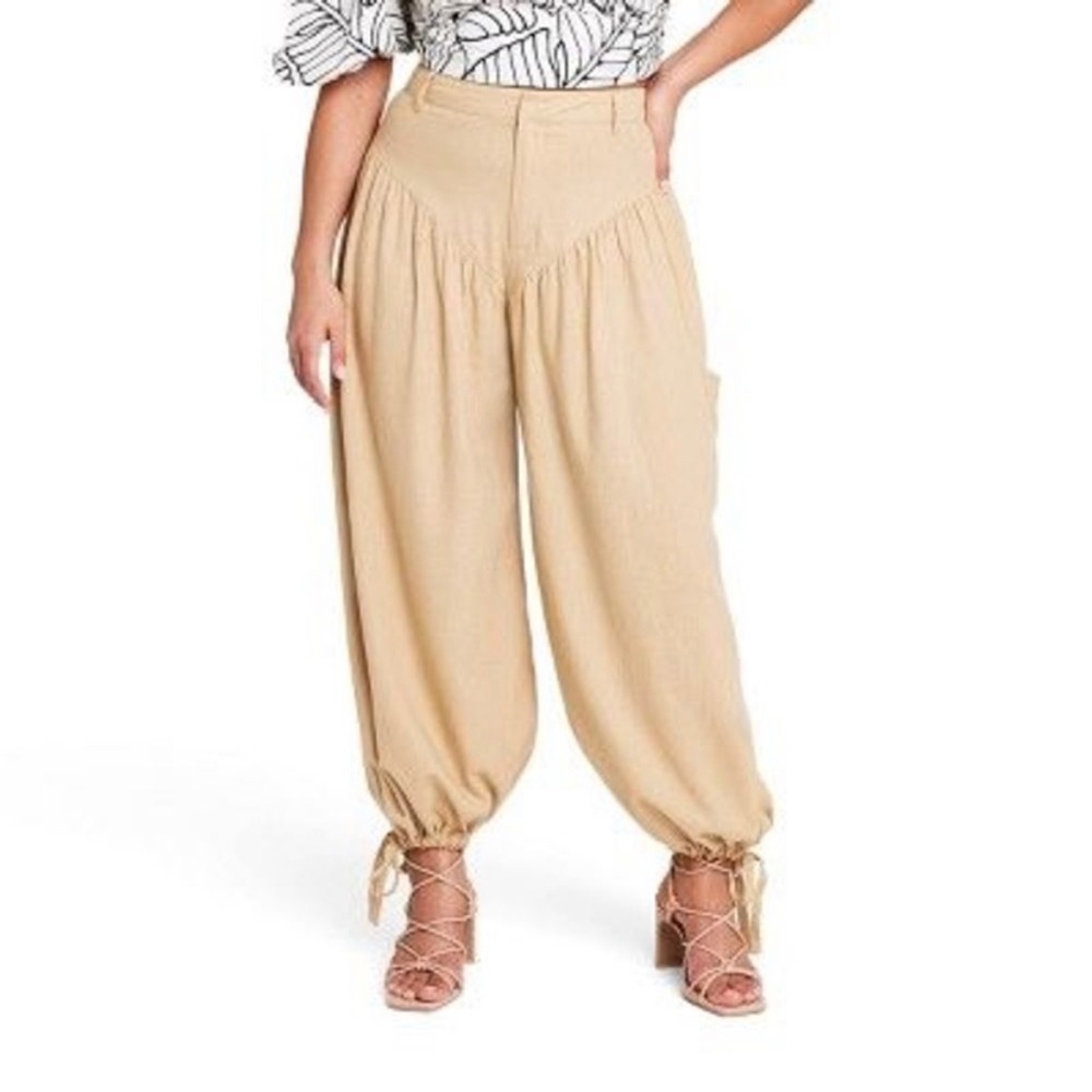 Women's Yoke High-Rise Pants - Fe Noel Khaki 16
